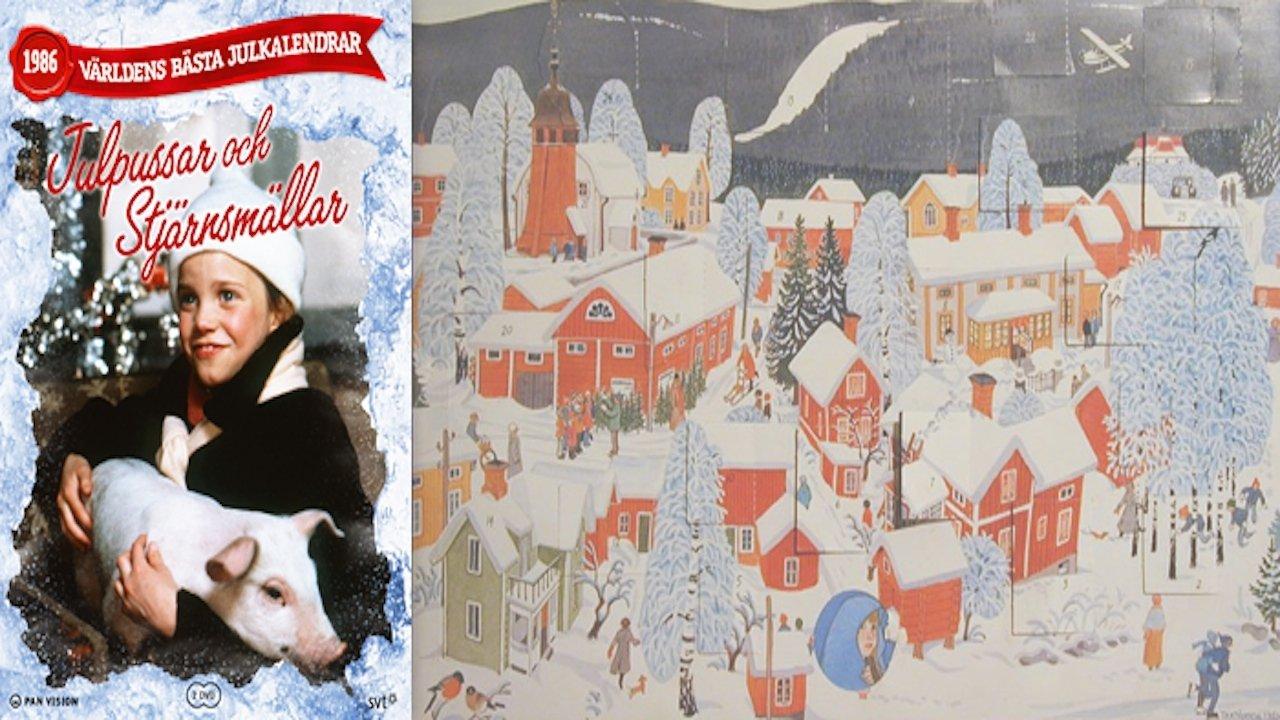 Julpussar och stjärnsmällar backdrop