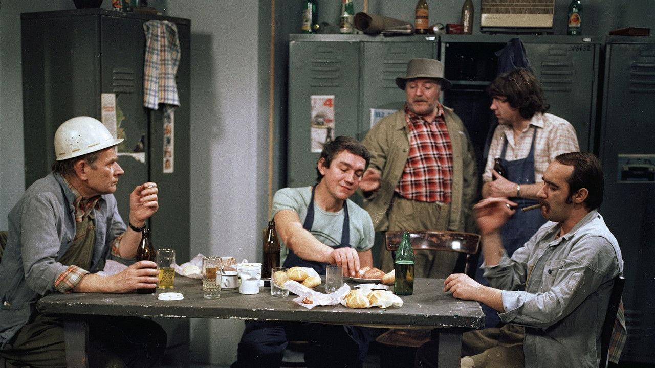 Snídaně v pánském pyžamu backdrop