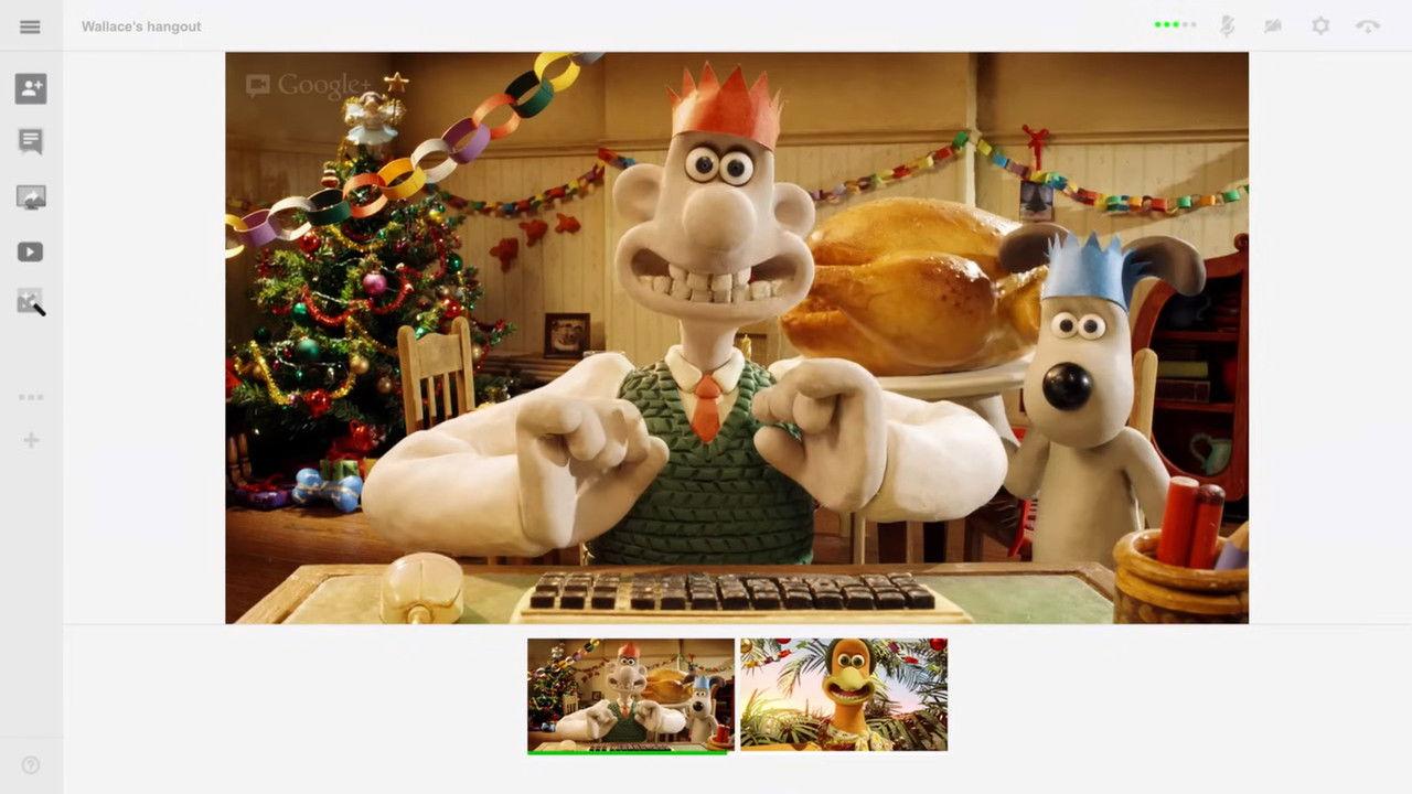 Wallace & Gromit x Google Hangout | A Video Call with Aardman Friends! backdrop