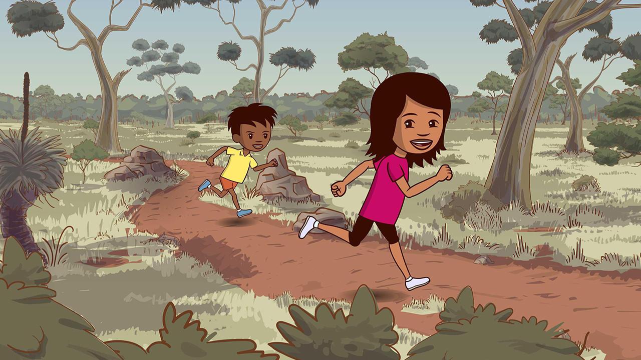 Little J and Big Cuz backdrop