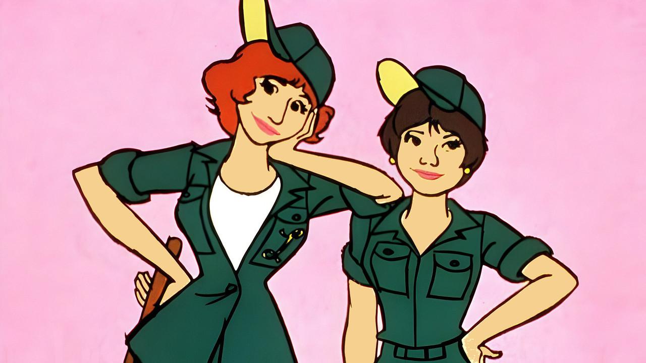 Laverne & Shirley in the Army backdrop