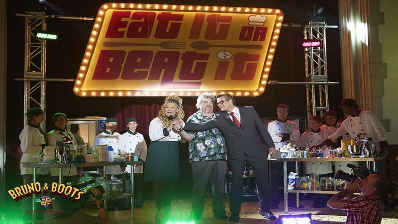 Bruno & Boots: Go Jump in the Pool backdrop