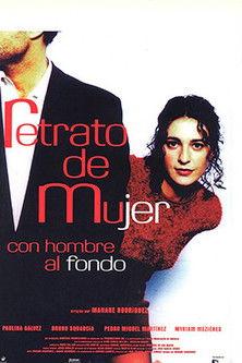Retrato de mujer con hombre al fondo film afişi
