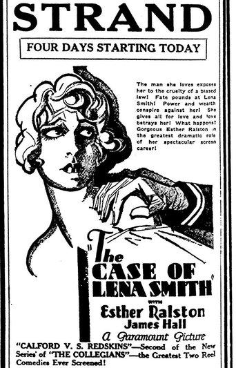 The Case of Lena Smith film afişi