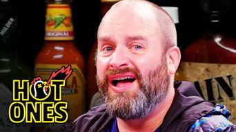 Tom Segura Tears Up While Eating Spicy Wings