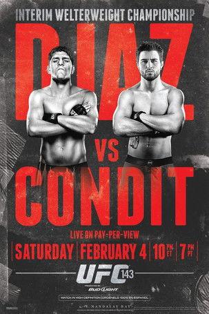 UFC 143: Diaz vs. Condit film afişi
