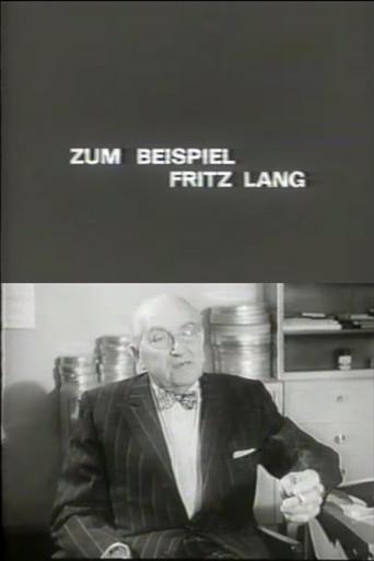 For Example Fritz Lang film afişi