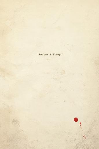 Before I Sleep film afişi