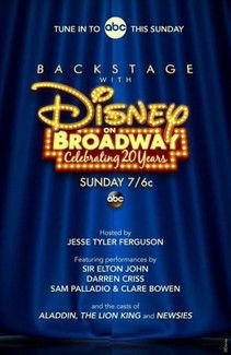 Backstage With Disney on Broadway: Celebrating 20 Years film afişi