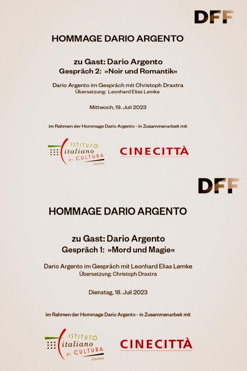 Dario Argento in conversation at the DFF dizi afişi