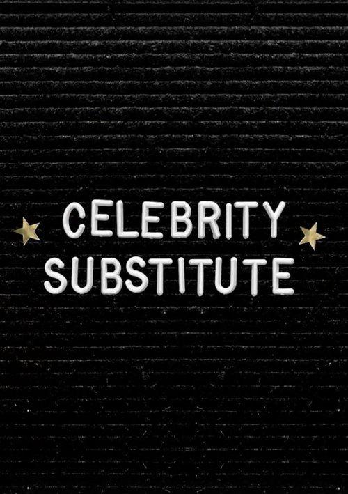 Celebrity Substitute dizi afişi