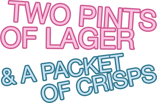 Two Pints of Lager and a Packet of Crisps logo