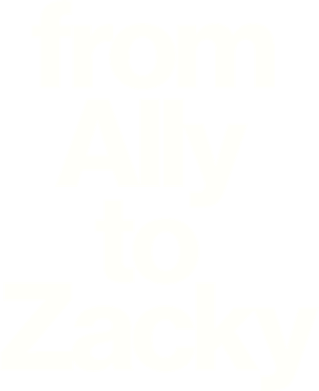 From Ally to Zacky logo