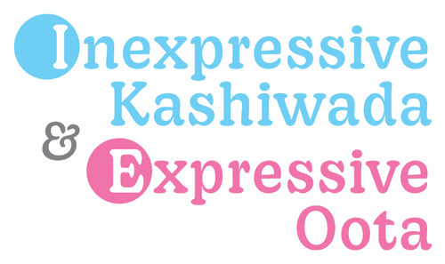 Inexpressive Kashiwada and Expressive Oota logo