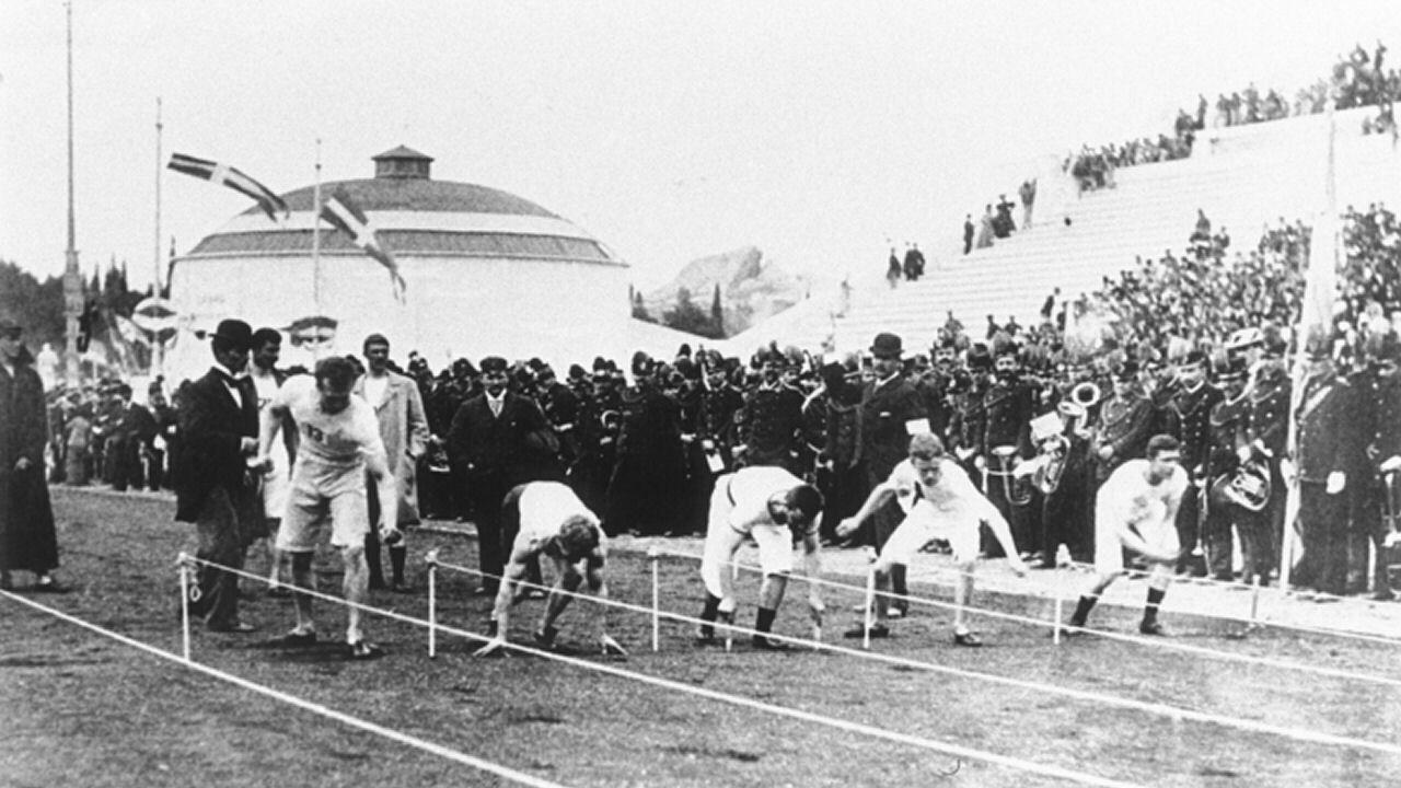 The First Olympics: Athens 1896 backdrop
