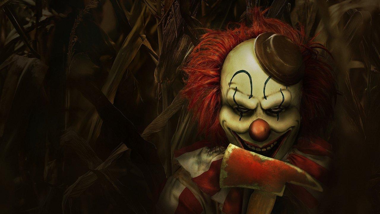 Clown in a Cornfield backdrop